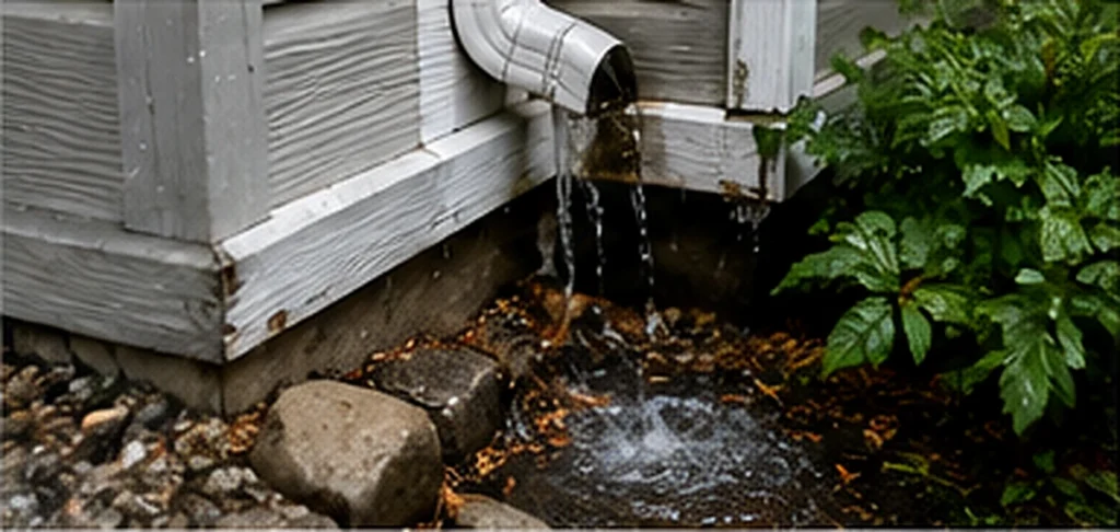 downspout drainage near foundation on a Chapel Hill home