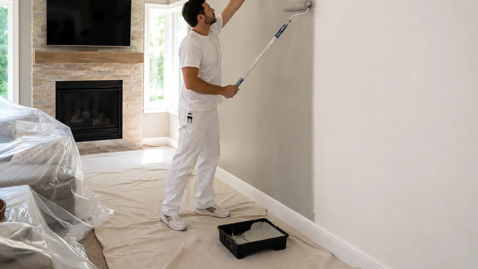 House Painters Garner NC Residential Painting Service Professional exterior house painter working in Garner North Carolina