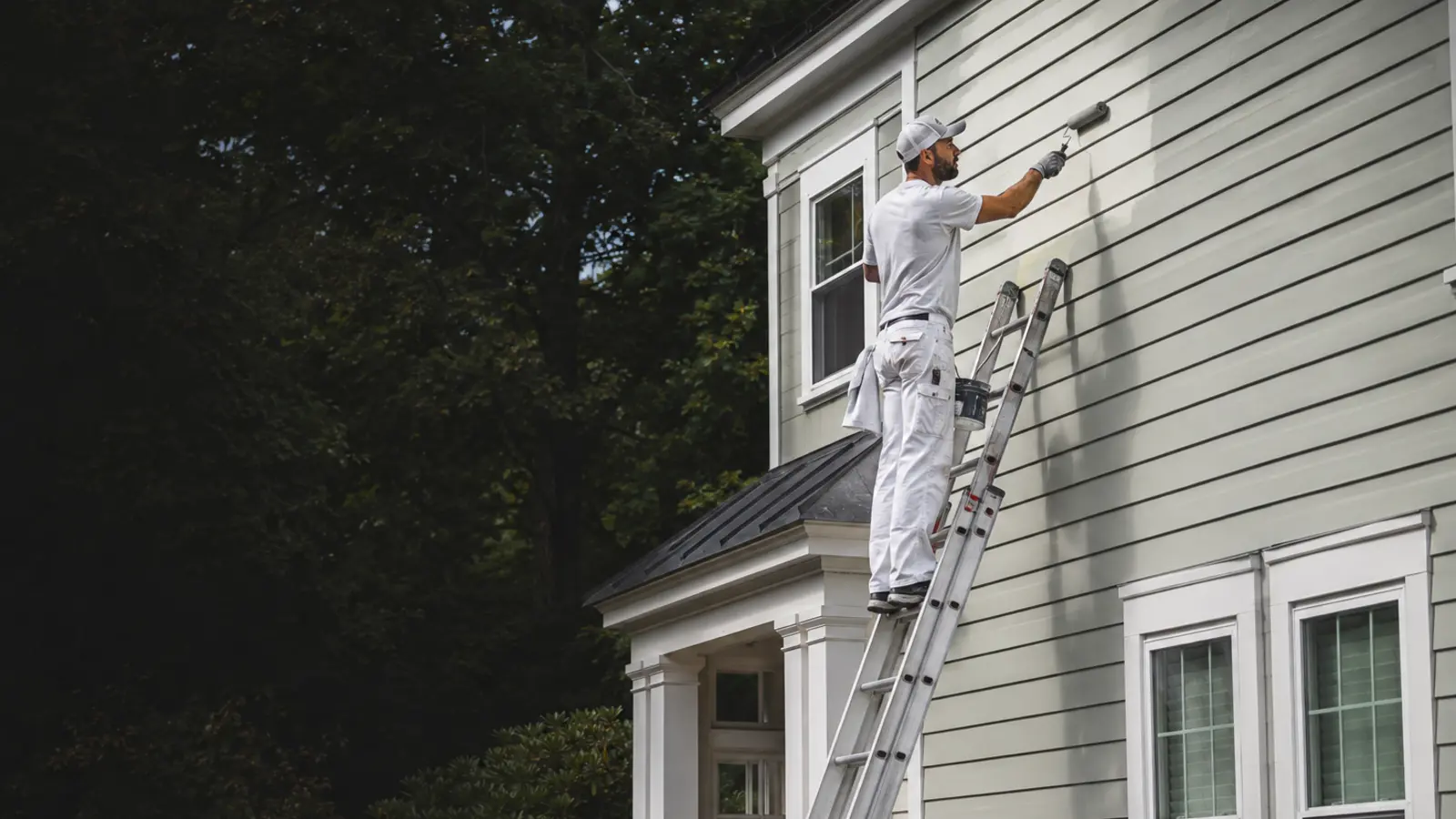 House Painters Hillsborough NC Residential Painting Service Professional exterior house painter working in Hillsborough North Carolina