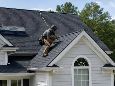Illustration of roofing service