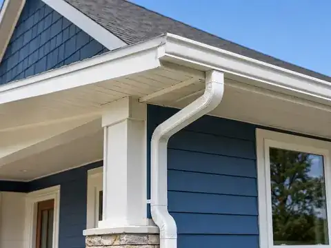 Illustration of seamless gutters service