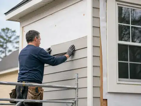 Illustration of siding service